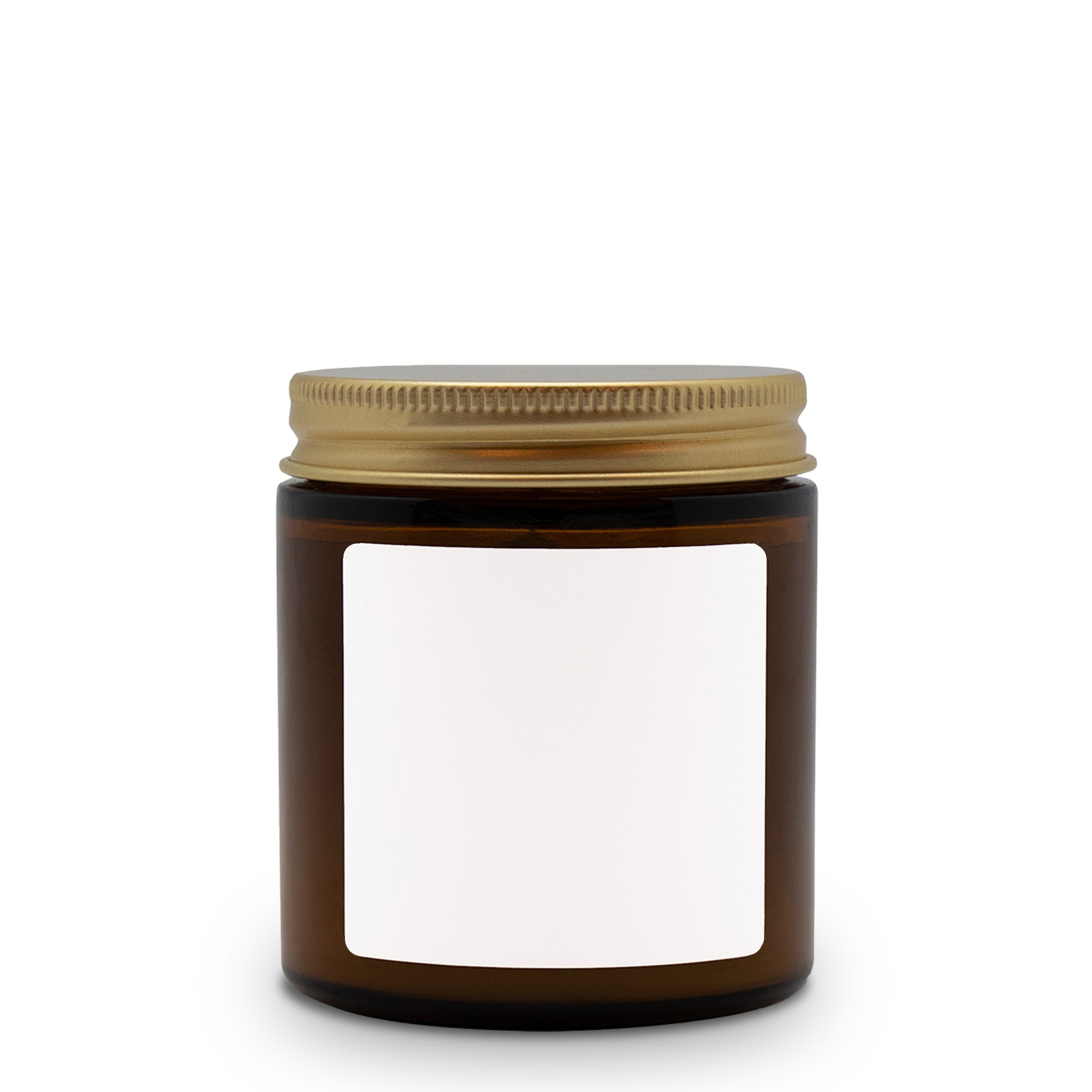 AMBER JAR CANDLE 4OZ. and 9OZ HAND-POURED