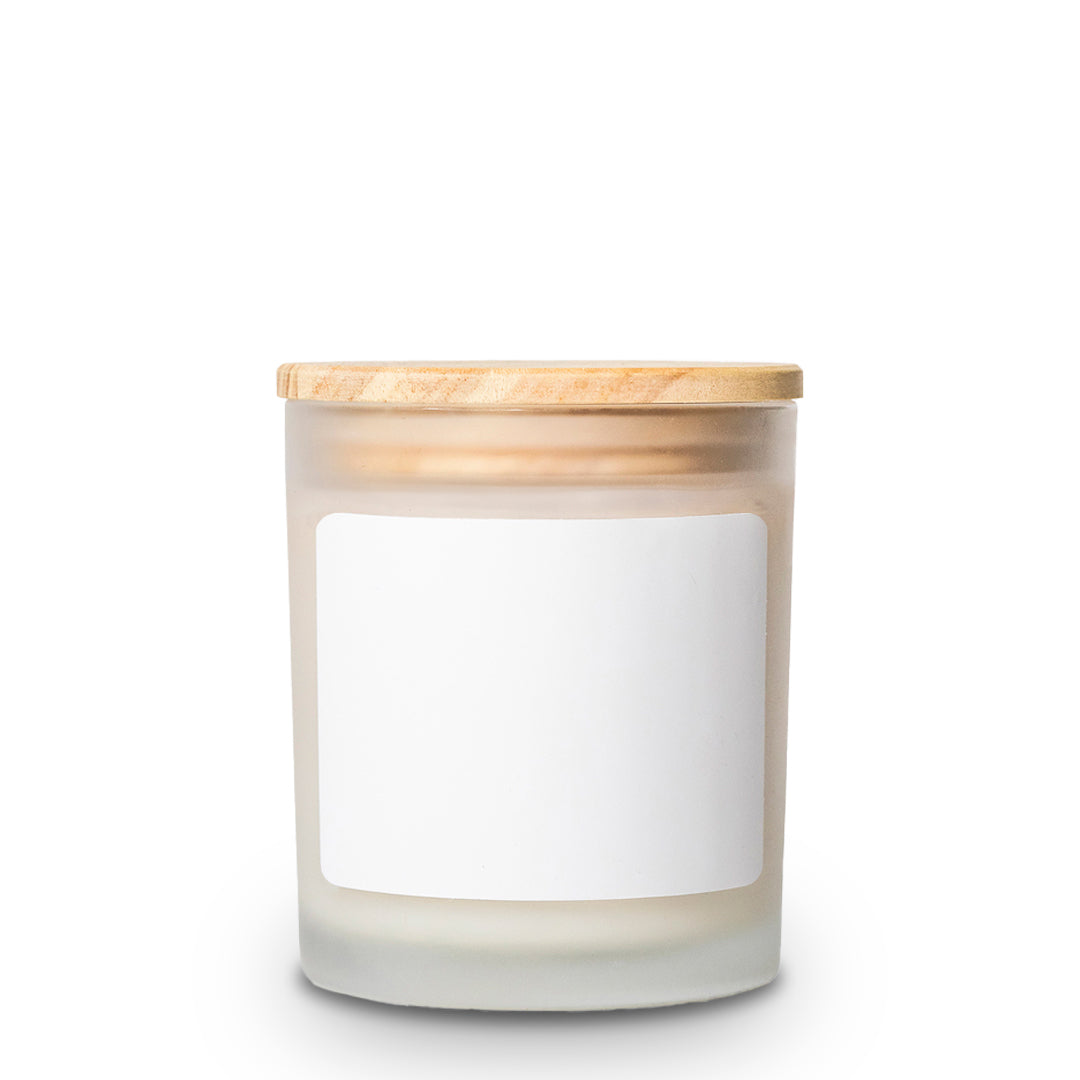FROSTED CANDLE 11OZ. HAND-POURED