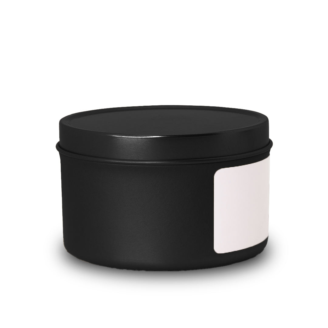 CANDLE TIN 8OZ. (BLACK)