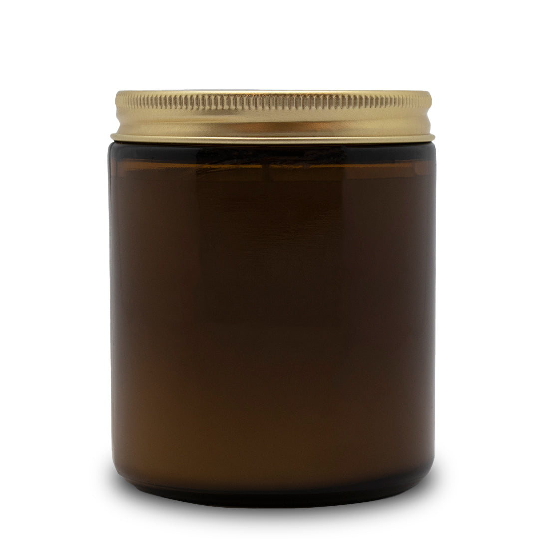 PRIVATE LABEL AMBER JAR CANDLES – QTY 12