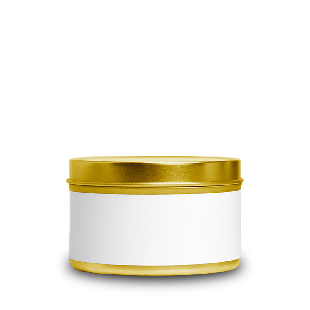 CANDLE TIN 8OZ. (GOLD)
