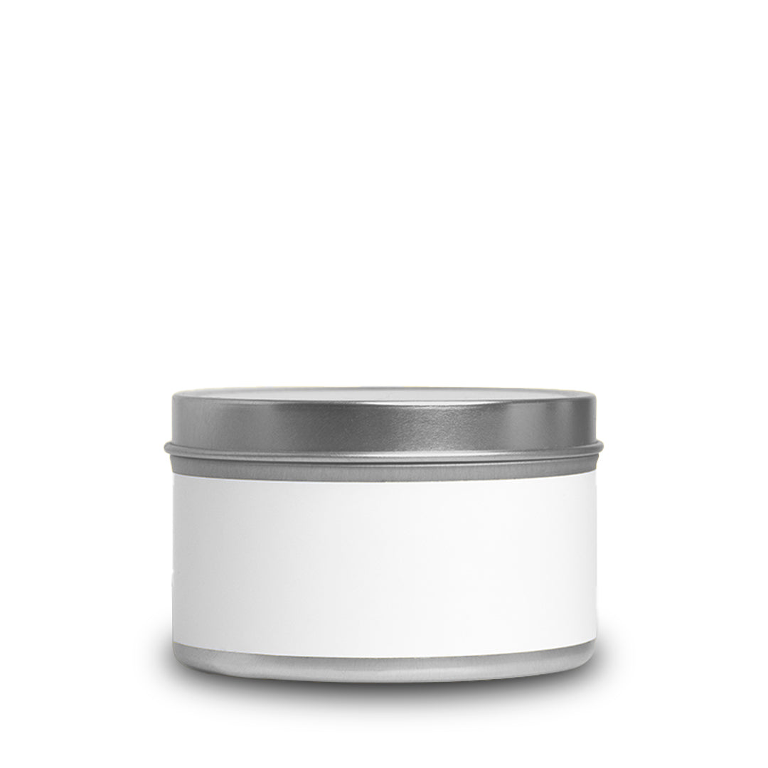 CANDLE TIN 8OZ. (SILVER)