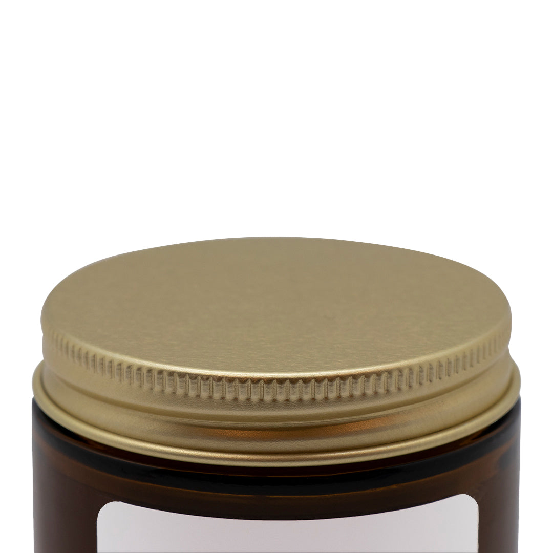 AMBER JAR CANDLE 4OZ. and 9OZ HAND-POURED