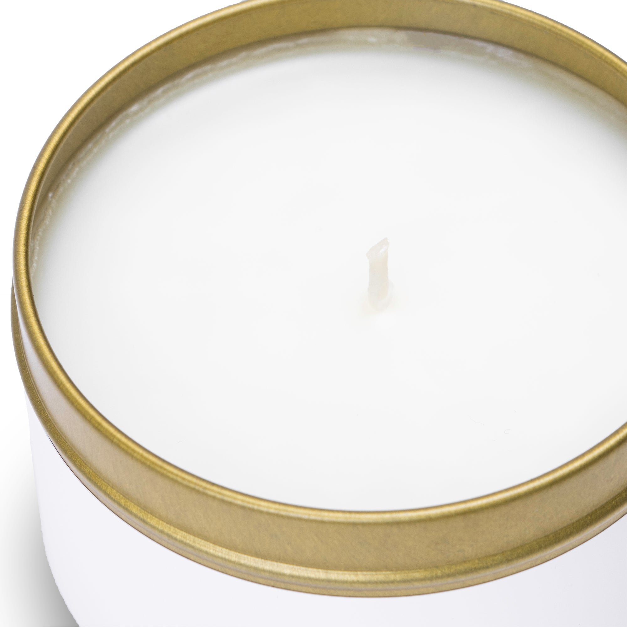 CANDLE TIN 8OZ. (GOLD)