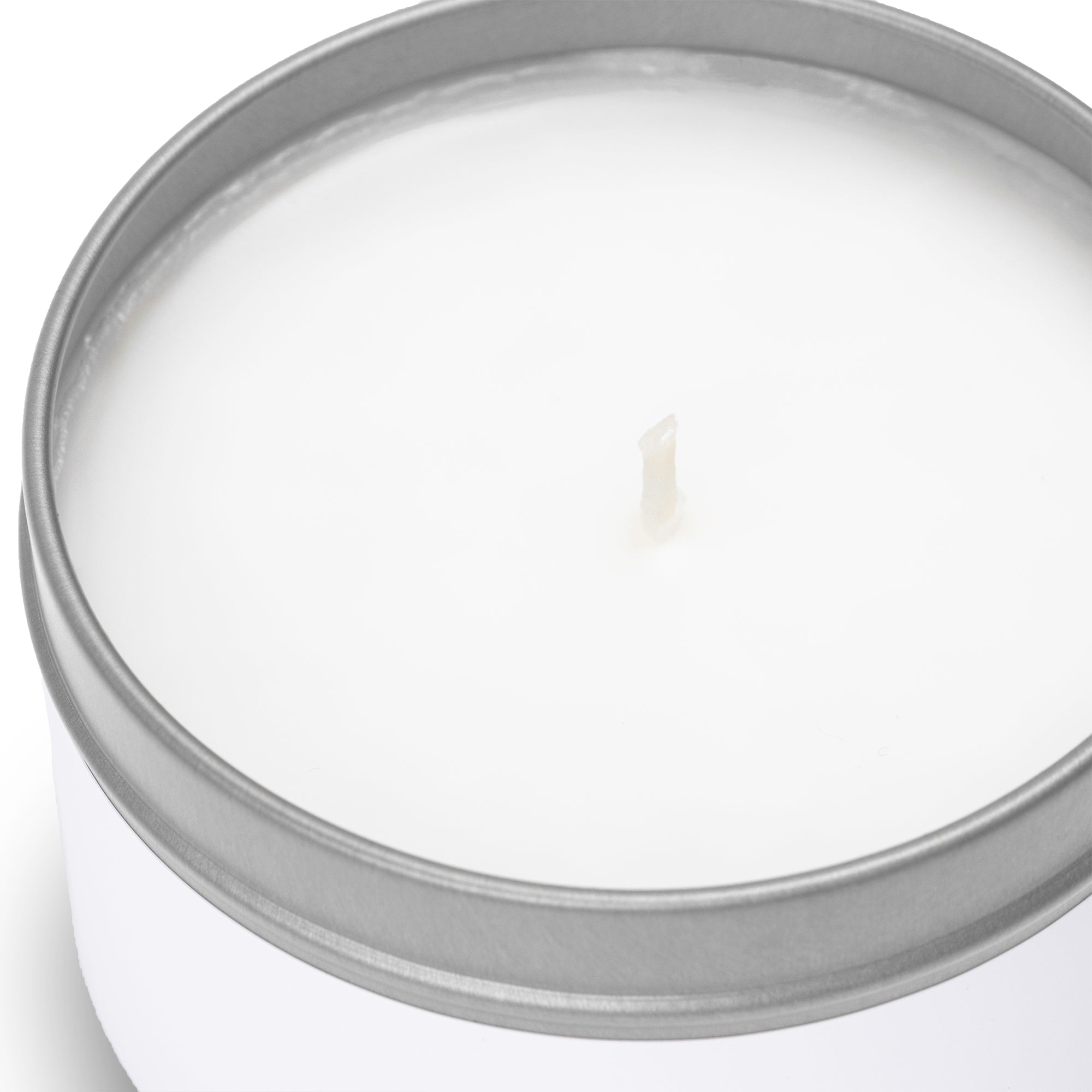 CANDLE TIN 8OZ. (SILVER)