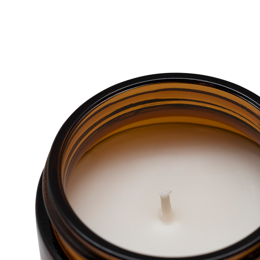 AMBER JAR CANDLE 4OZ. and 9OZ HAND-POURED