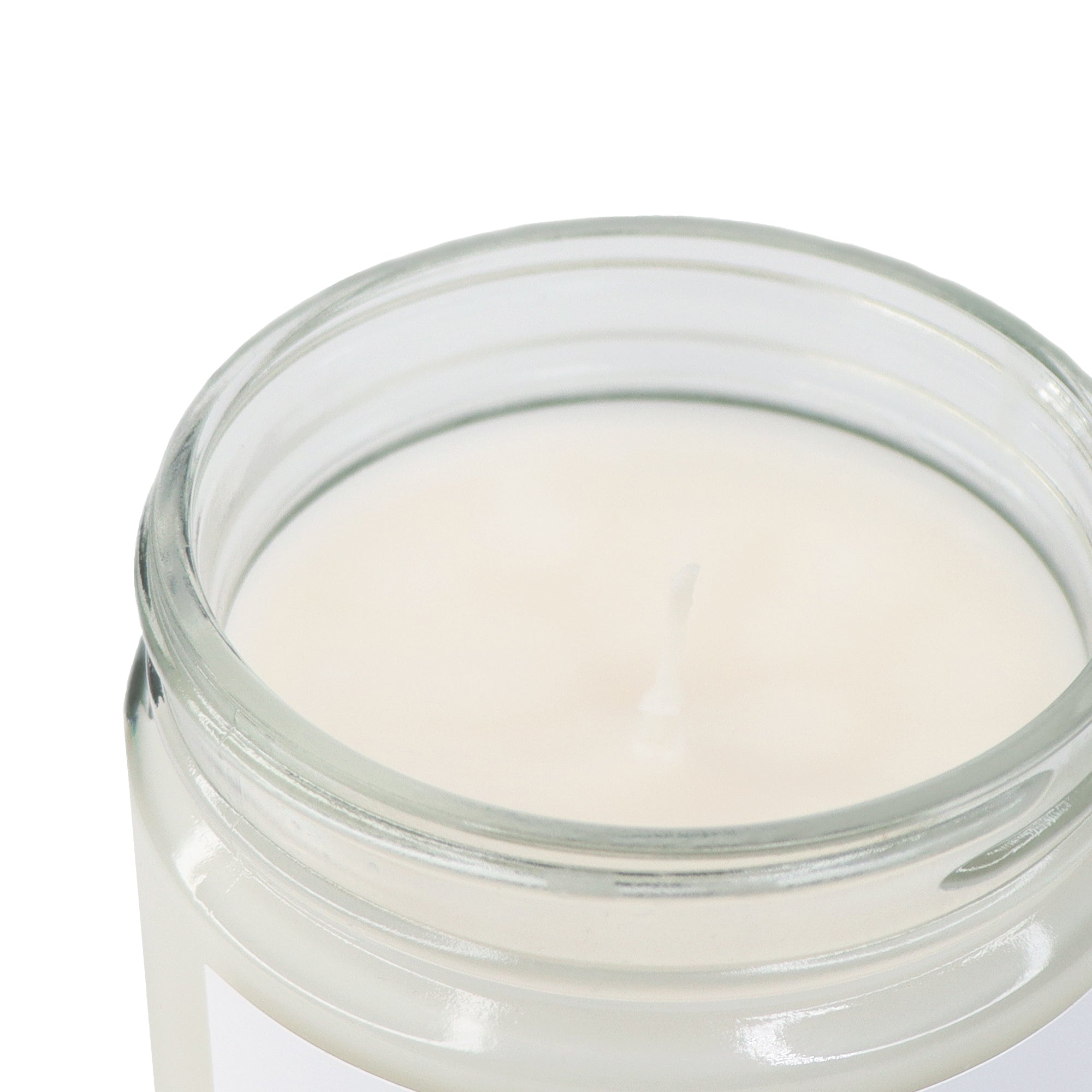 Pre-Designed Label, Clear Glass Jar Candle Holiday Style 1