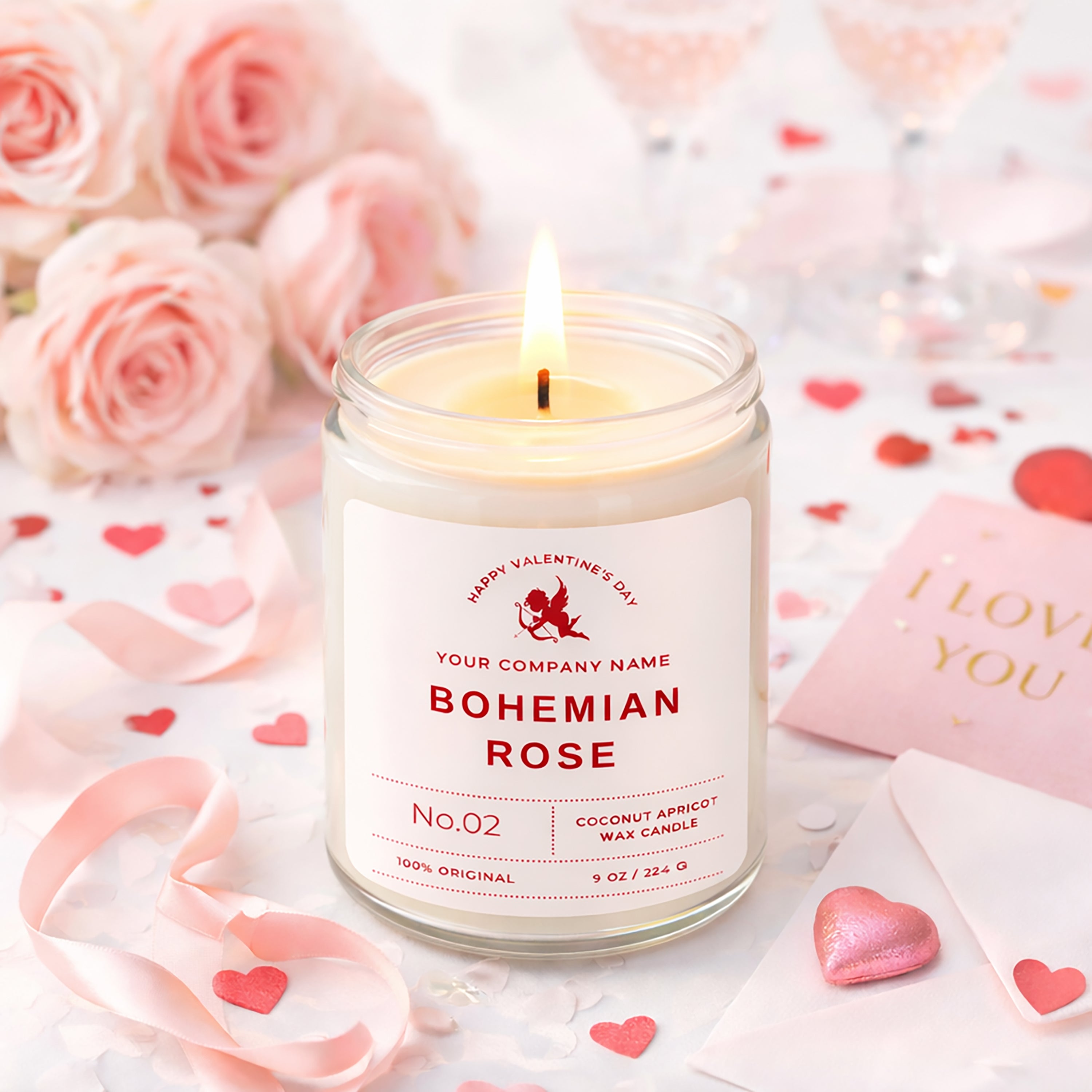 VELA DE ÁMBAR DE 9 OZ. DERRAMADA A MANO