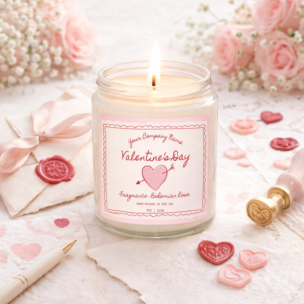 VELA DE ÁMBAR DE 9 OZ. DERRAMADA A MANO