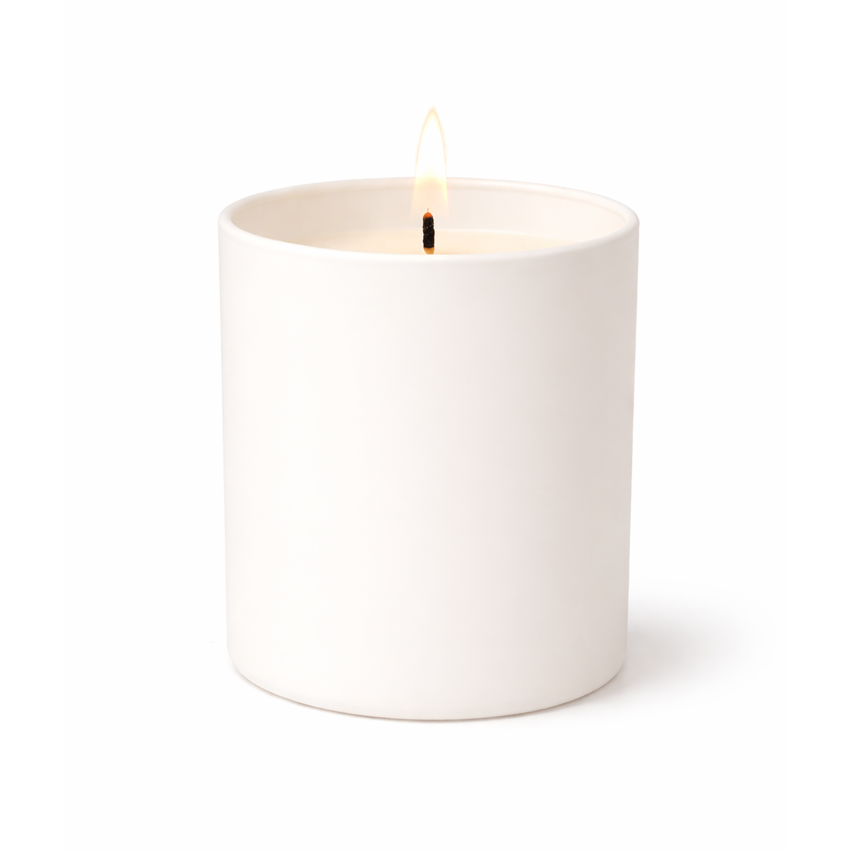 Matte White Candle Wood Lid Gift Shop Collection