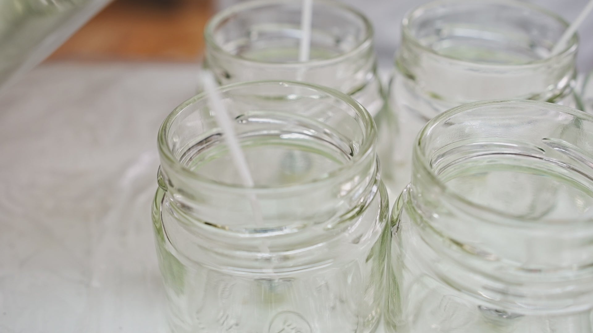 Pre-Designed Label, Clear Glass Jar Candle Holiday Style 1