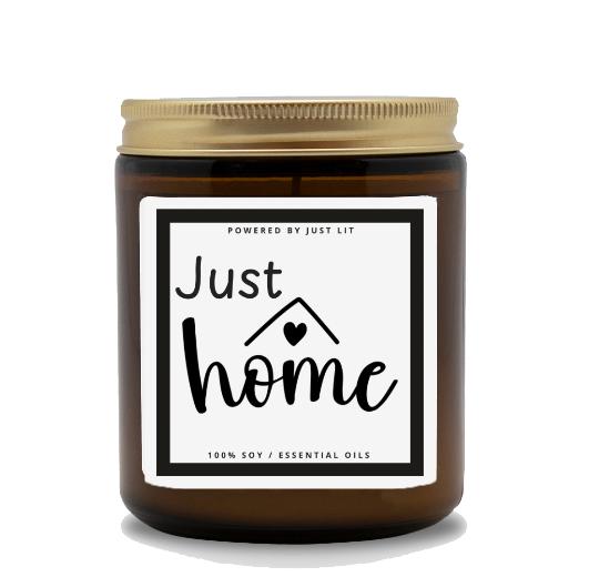 AMBER JAR CANDLE 9OZ. HAND-POURED