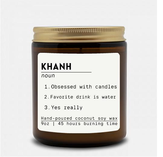 AMBER JAR CANDLE 9OZ. HAND-POURED