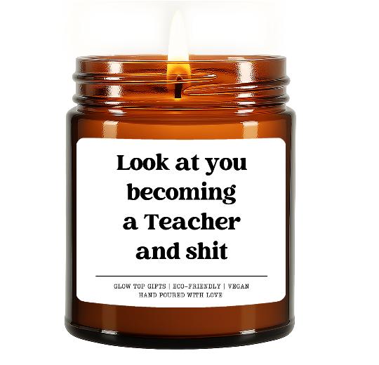 AMBER JAR CANDLE 4OZ. and 9OZ HAND-POURED