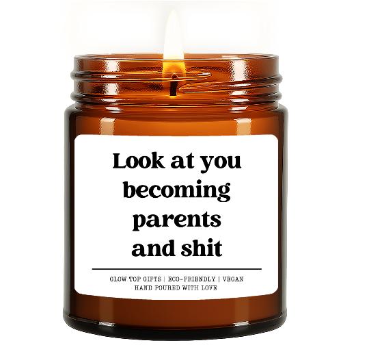 AMBER JAR CANDLE 4OZ. and 9OZ HAND-POURED