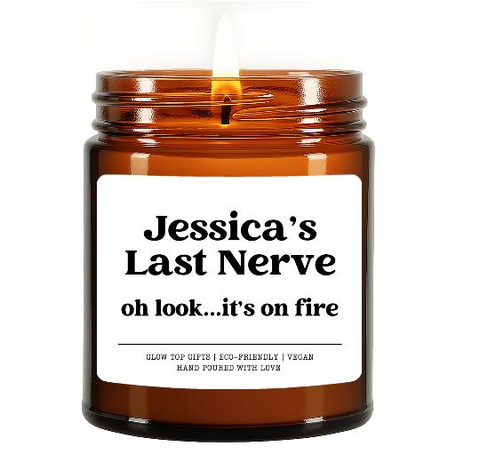 AMBER JAR CANDLE 4OZ. and 9OZ HAND-POURED
