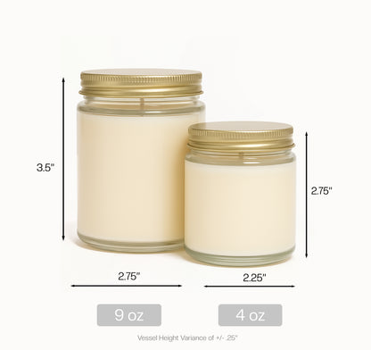 VELA DE ÁMBAR DE 9 OZ. DERRAMADA A MANO
