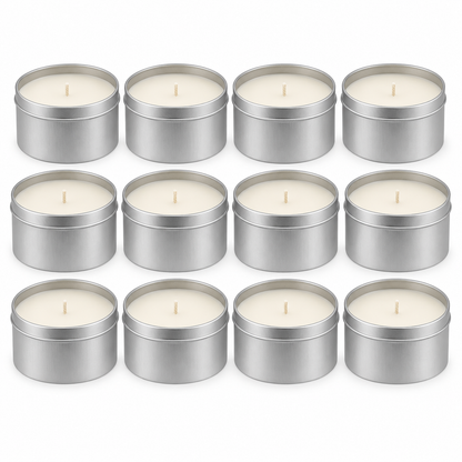 Private Label Candles - 4oz & 8oz Tin (Qty 12)